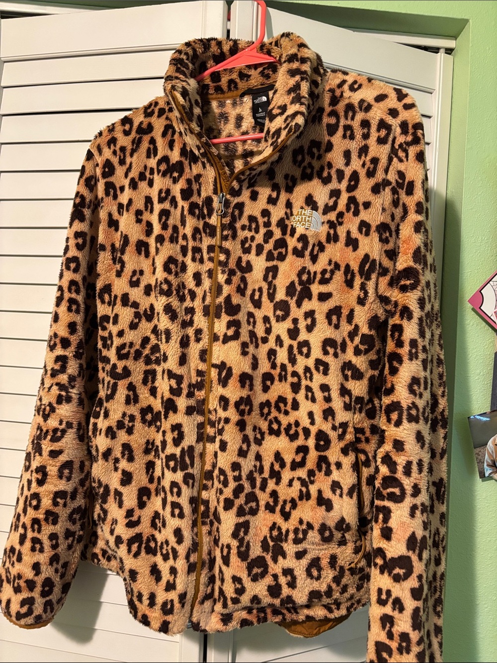 The North Face Leopard-Print Osito Fleece Jacket - tan & brown